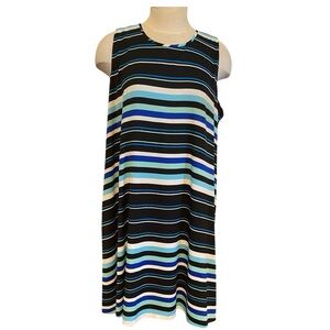 Tommy Hilfiger Striped Sleeveless Trapeze Dress